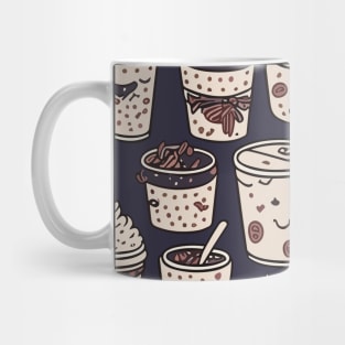 Coffee Line Art Patterns Cups and Mugs Beans Caffeine Mug